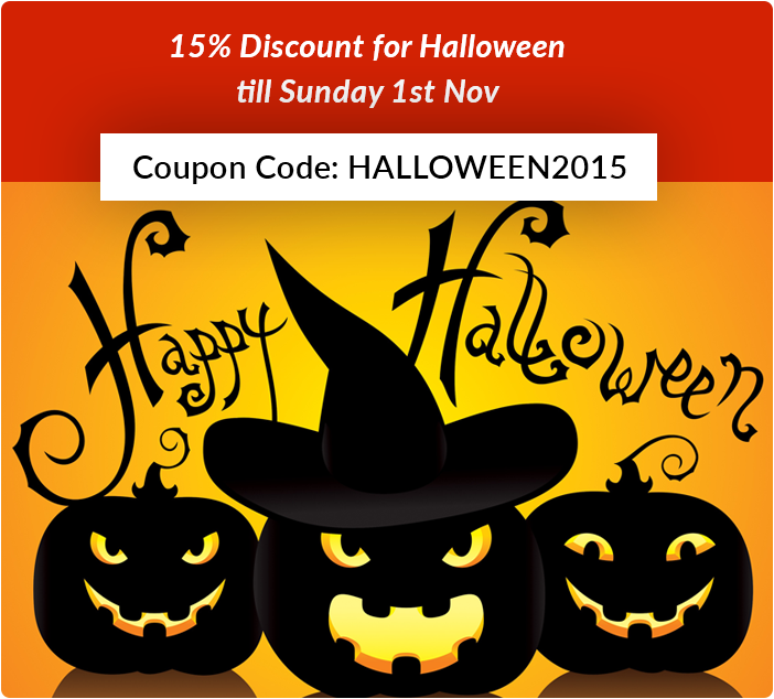 Halloween Discount Code HALLOWEEN2015